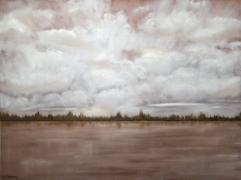 Twilight on the Marsh by Darlene Langendonk | Oil on Canvas. Twilight on the Marsh